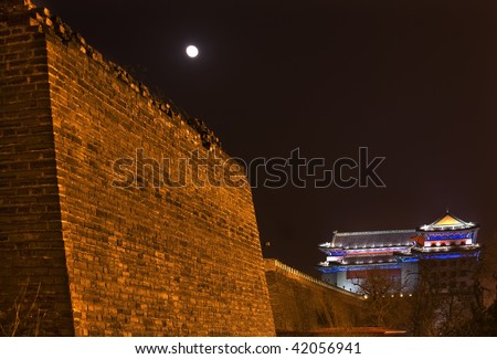 china wall from moon. stock photo : City Wall Park