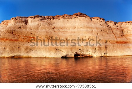 White Canyon Bronze Water Reflection Abstract Glen Canyon Recreation Area Lake Powell Antelope Canyon Arizona