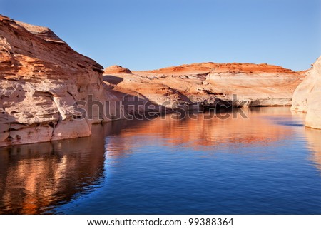 Antelope Canyon Reflection Glen Canyon Recreation Area Lake Powell Arizona