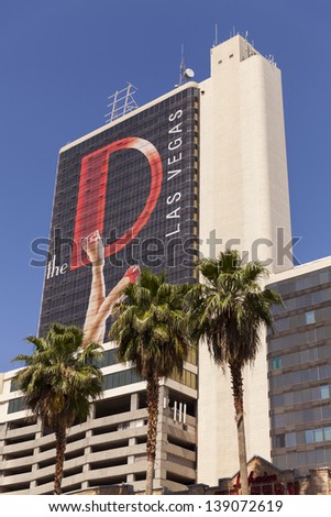 LAS VEGAS - MAY 18, 2013 - The D Hotel on May 18, 2013  in Las Vegas.  In the fall of 2012 Fitzgeralds receives a $15 million dollar renovation and is renamed The D.