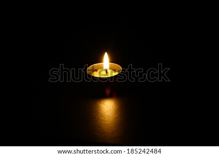 Candle lights in the dark
