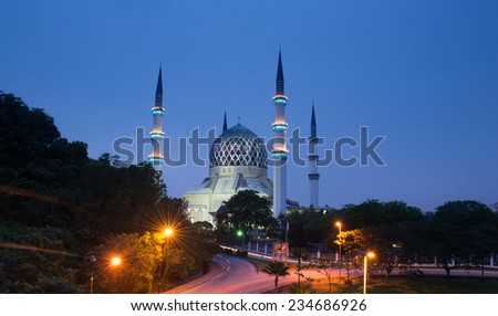 Shah Alam Mosque or Blue Mosque Malaysia