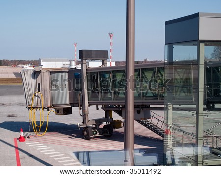 Modern international airport departures arrivals boarding gate