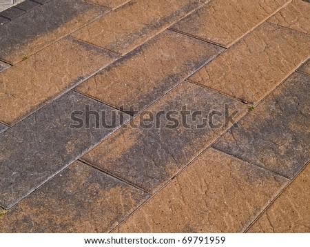 Details of rustic color stone garden tiles floor