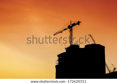 building construction silhouette