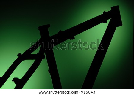Silhouette of a bike frame