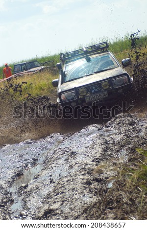 Kyiv Ukraine - July 26, 2014 - 9 OFF-ROAD-FREE-FEST 2014.Offroad Free Fest - bright, festival enthusiasts annually gathered thousands of motorists Ukraine.