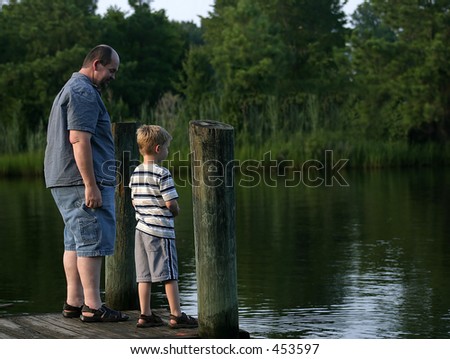 A father and son talking at the end of a