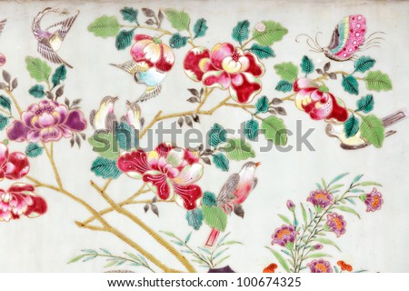 traditional religious asian paintings on ceramic wat phra keo temple Bangkok Thailand traditional religious asian paintings on ceramic wat phra keo temple Bangkok Thailand