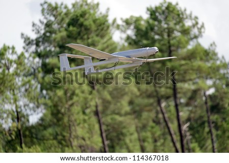 UAV army drone flying for a new mission