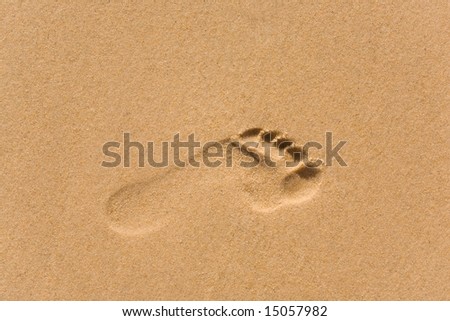 on fine beach sand