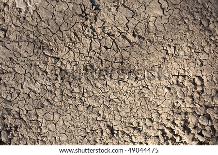 textured dry clay soil background