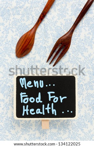 Menu food for health