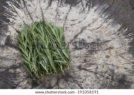 Rosemary herb - Top view of rosemary herb on natural background