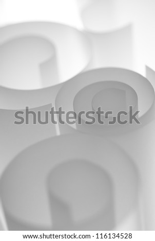 Spiral paper rolls abstract background template
