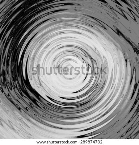 Abstract ripple in water with concentric circles. Monochrome illustration background