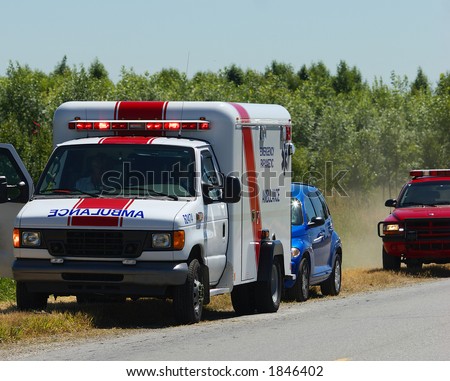 Ambulance at accident scene