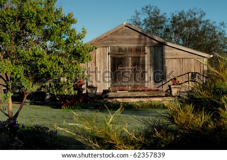An old garden potting shed in rural Queensland, Australia