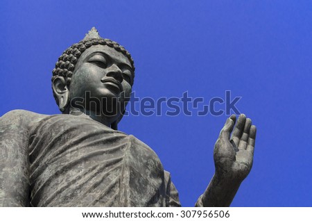 Photo of Buddha statue in the Buddha Monthon,Nokonprothom,Thailand on the clear sky day