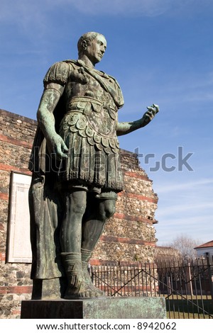 Statue of Julius Caesar in Turin (Italy)