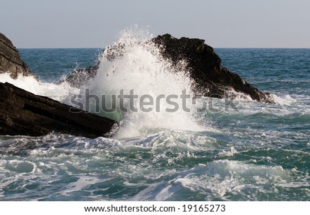 Great wave on the Mediterranean Sea