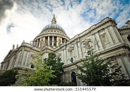 St Pauls Cathedral view in London
