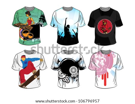 Vector t-shirt design template Vector t-shirt design template
