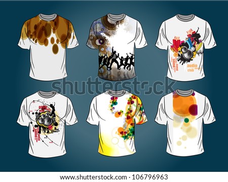 Vector t-shirt design template Vector t-shirt design template