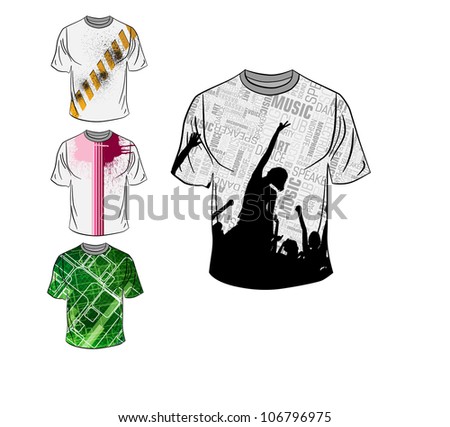 Vector t-shirt design template Vector t-shirt design template