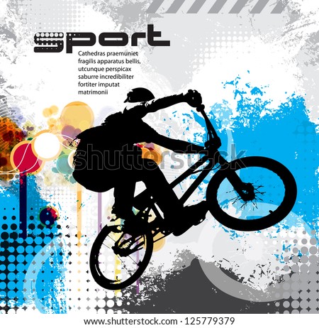 Vector image of BMX cyclist