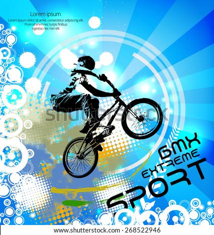 BMX rider. Vector design.