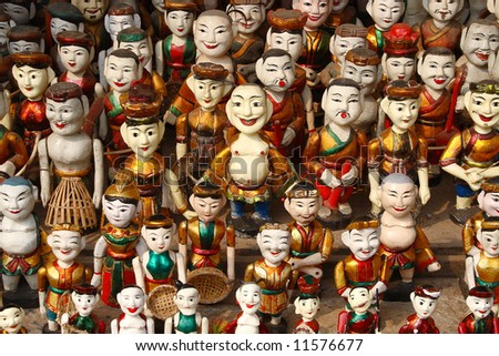 Vietnamese water puppets in Hanoi, Vietnam.
