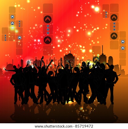 Eps10 Party People Vector Background - 85719472 : Shutterstock