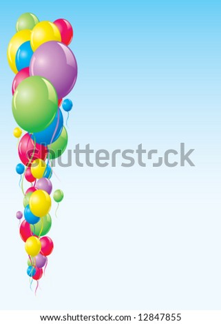 birthday balloons background. Vector alloon background