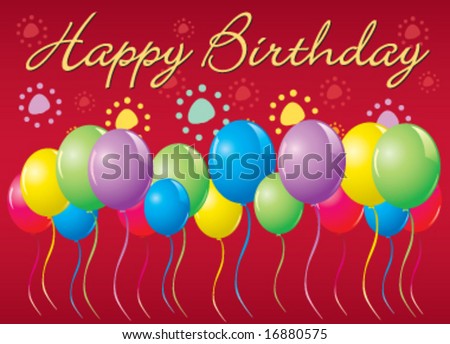 Vector Birthday Greeting Card With Candles - 16880575 :