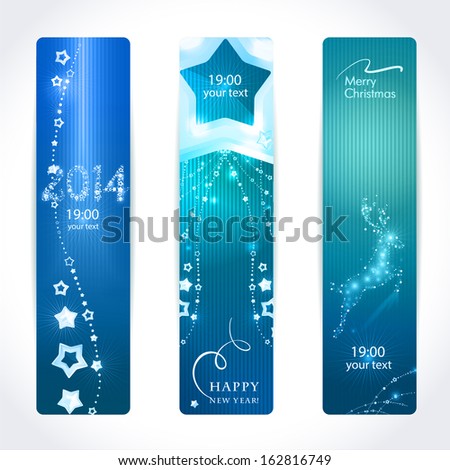 Set of colorful Christmas New Year banners Set of colorful Christmas New Year banners