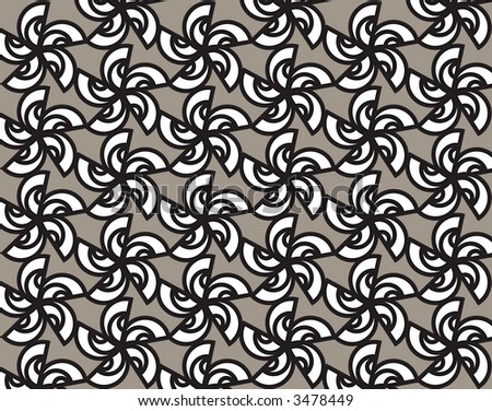 ethnic flower star spin on grey (raster) - illustrated background