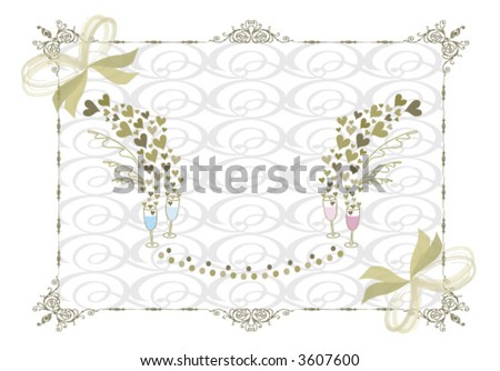 stock vector rococo gold wedding frame vector illustrated background 