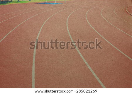 Athletics stadium running track paper picture