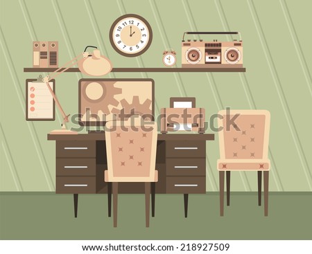 Workplace organization for the computer desk at home or office as a notepad with bookmarks