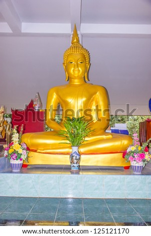 Buddhist statue at the Wat Sa kaeo temple  in Sa Kaeo Province  of Thailand