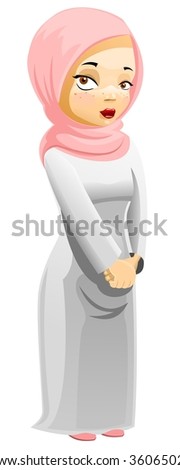 Muslim Woman 1-vector - stock vector