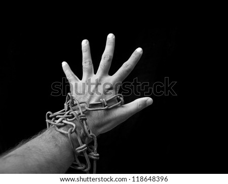 chained hand