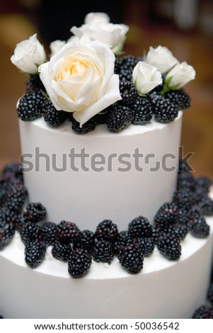 Wedding cake decoraited with berries