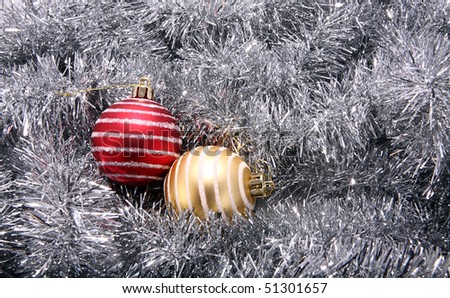 red and gold christmas ball