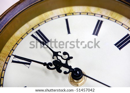 clock time close up, old fashion stile