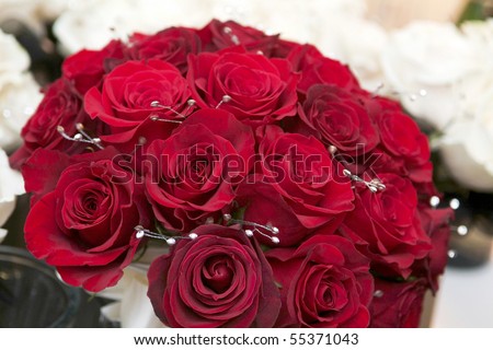 stock photo red roses wedding flower bouquet
