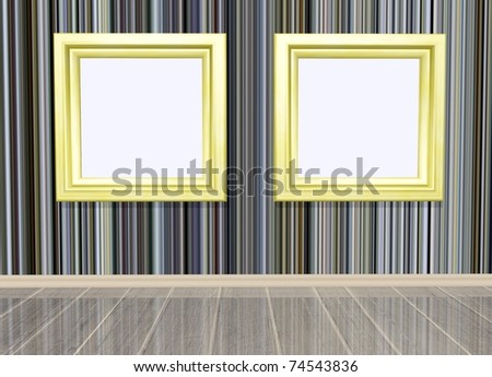 room with picture frames