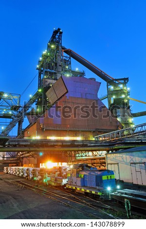 industrial building at night