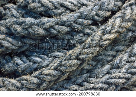 Ship rope background in detail